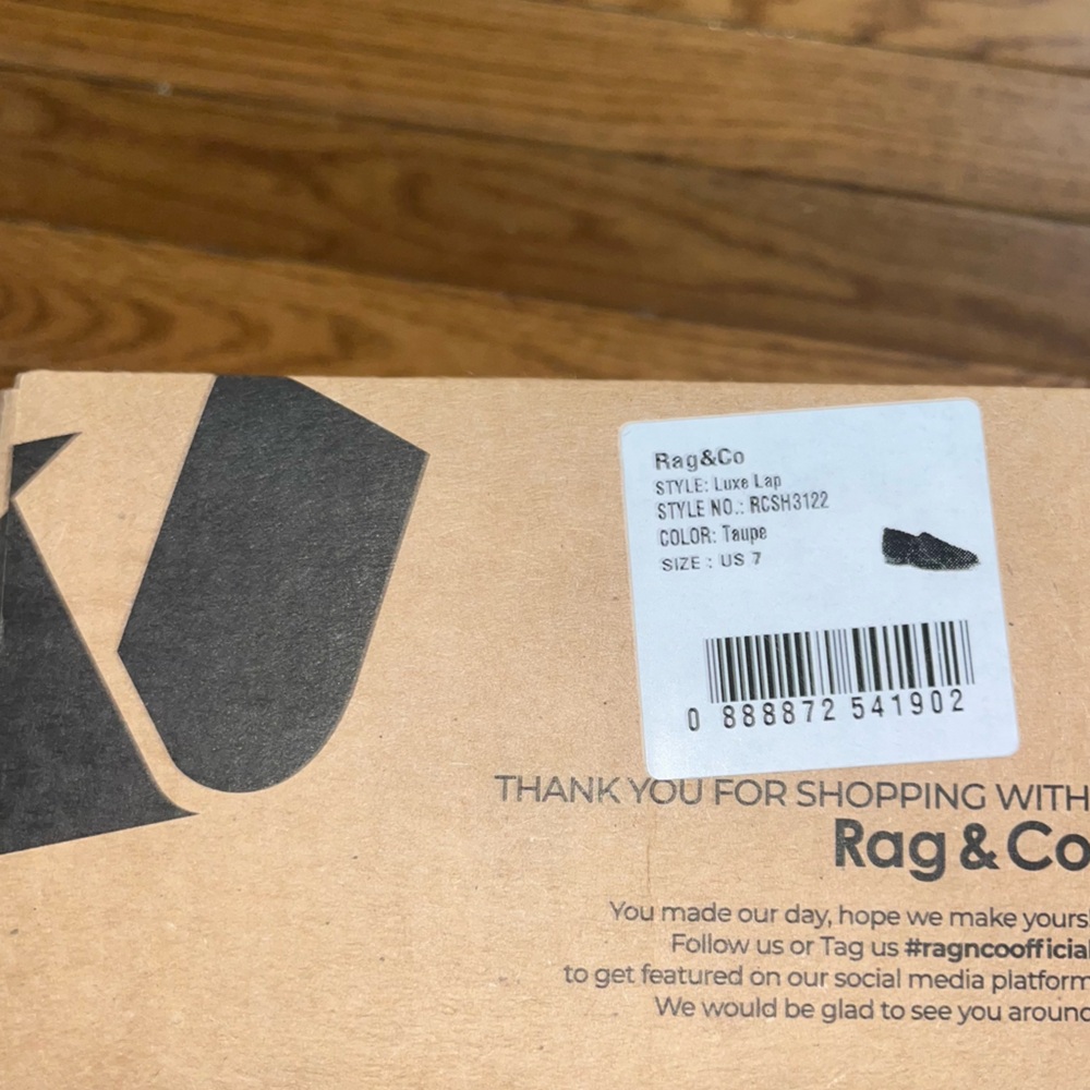 Rag & Co Taupe Luxe Lap Moc Toe Flat Women’s Size 10 Handcrafted - Picture 12 of 13